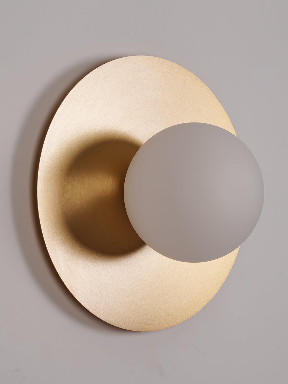 Round Glass Wall Lamp With Lunar Glow Art Light Ambient NALANI