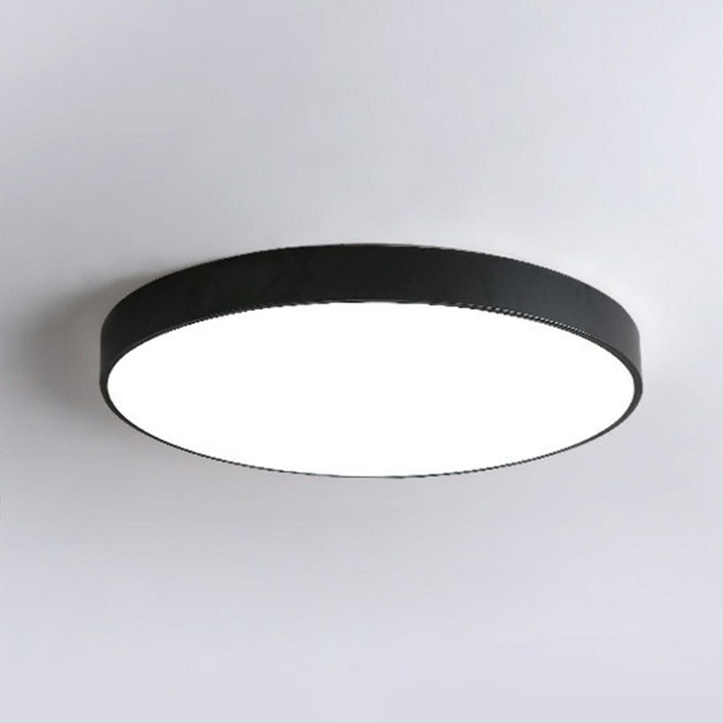 Round LED Flush Mount Light Nordic Style Metallic Bedroom NALANI
