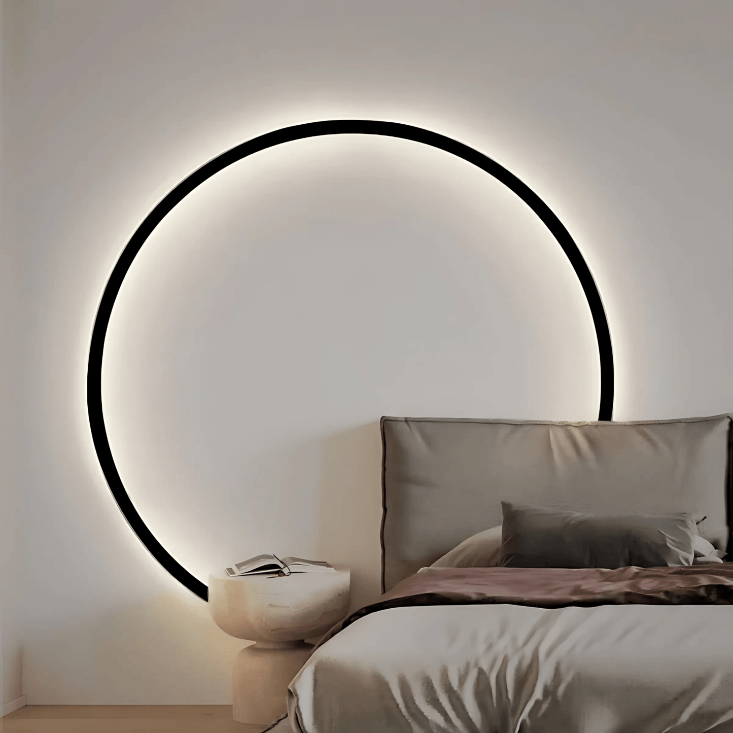 Satin Black Modern LED Ceiling Light Fixture Dimmable USB NALANI