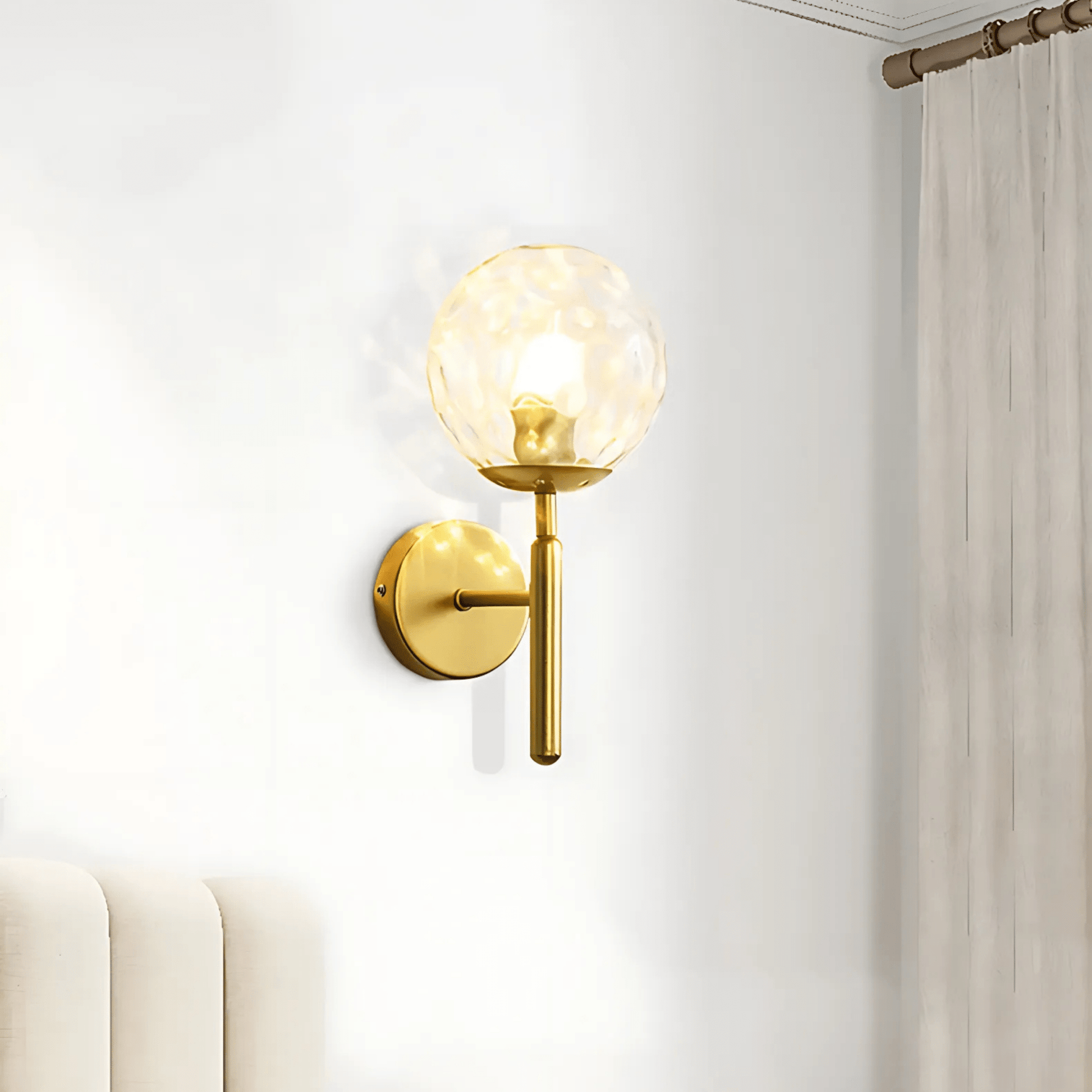 Satin Brass Wall Light Modern Fixture For Living Rooms NALANI