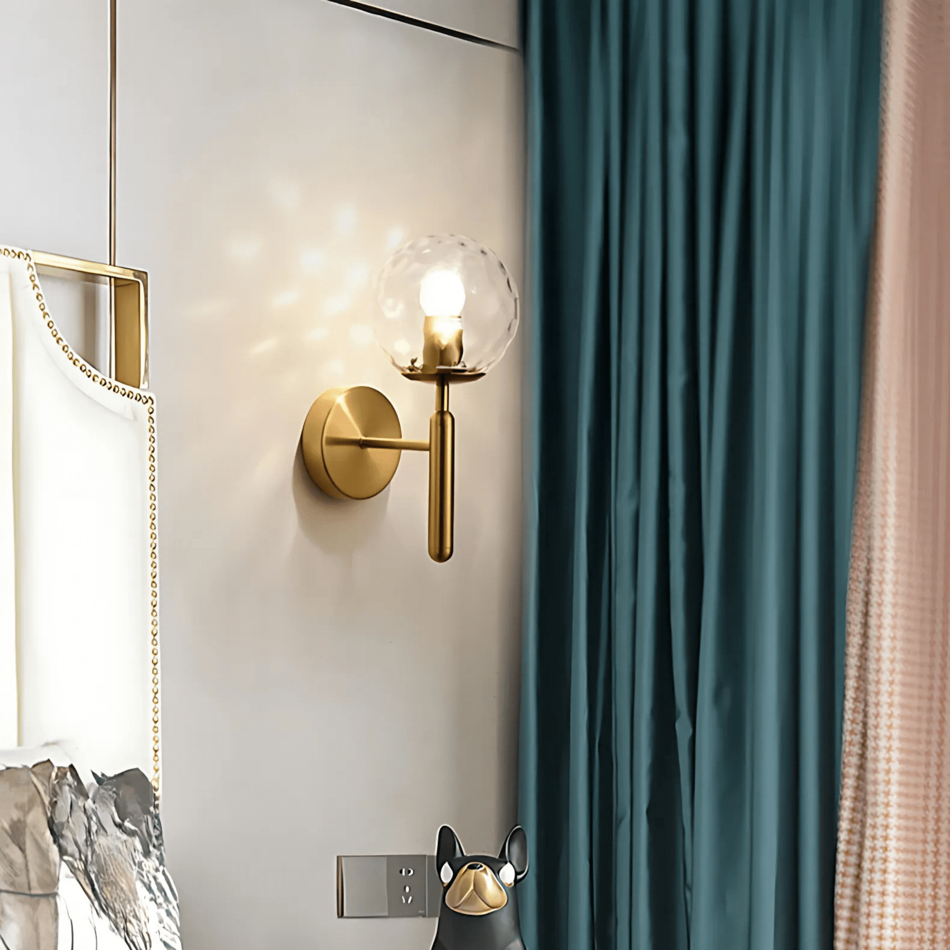 Satin Brass Wall Light Modern Fixture For Living Rooms NALANI