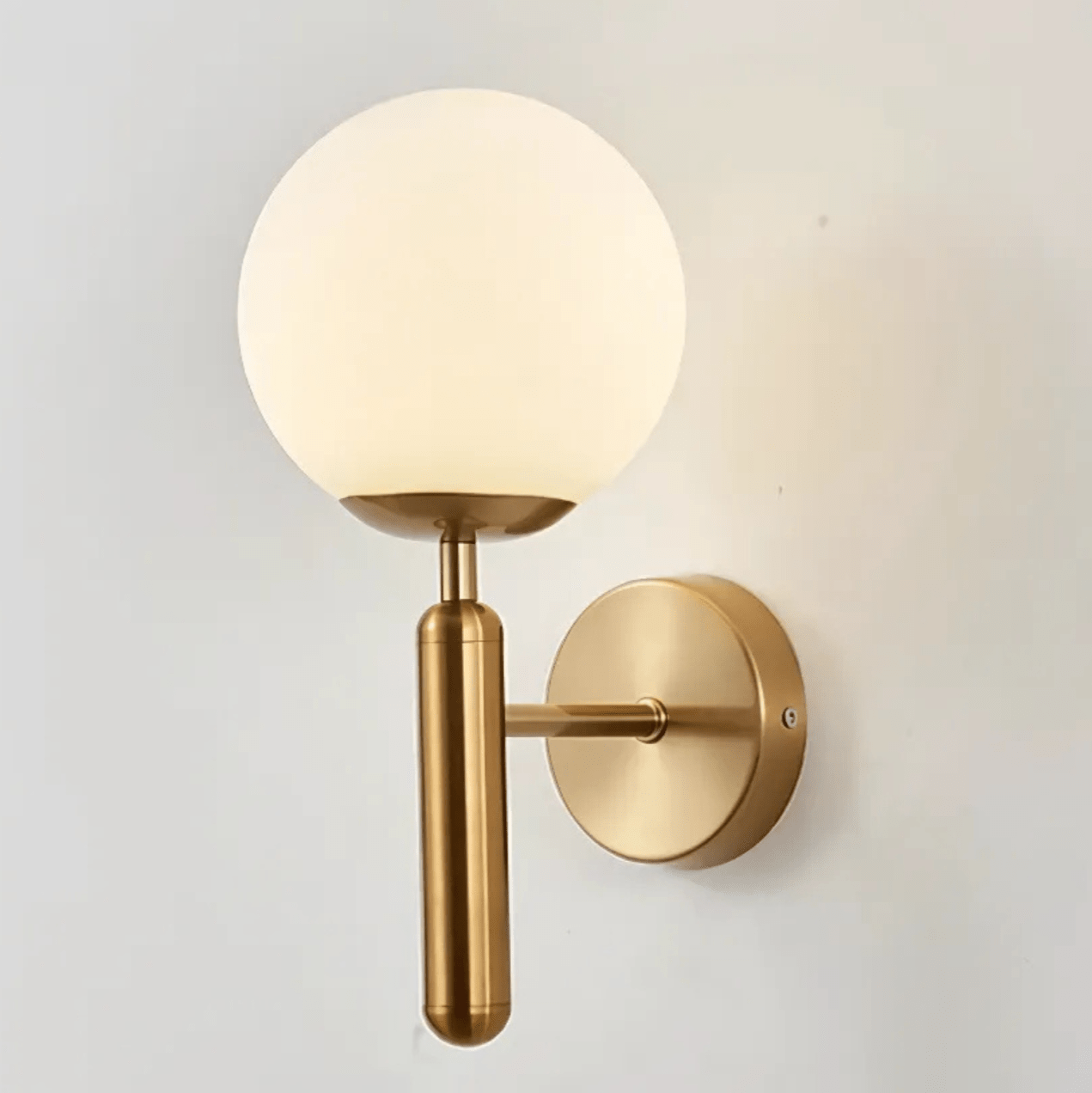 Satin Brass Wall Light Modern Fixture For Living Rooms Frosted NALANI