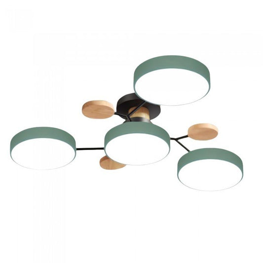 Scandinavian Ceiling Light with Branched Design and LED Technology 4 Kop Green NaLani