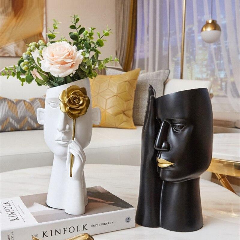 Scandinavian Resin Vase for Modern Home and Office Decor NALANI
