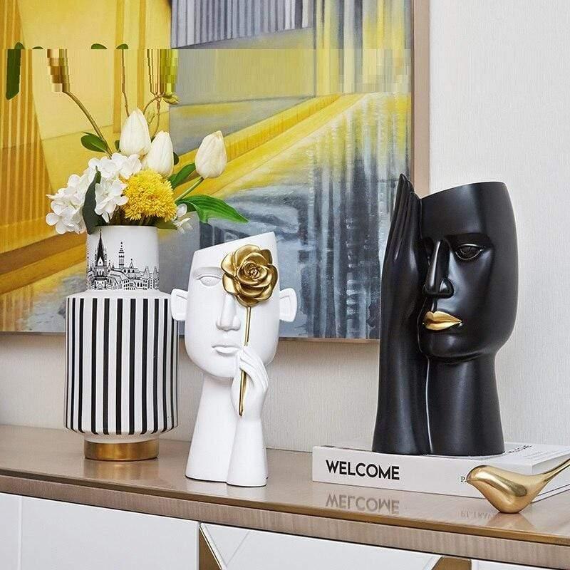 Scandinavian Resin Vase for Modern Home and Office Decor NALANI