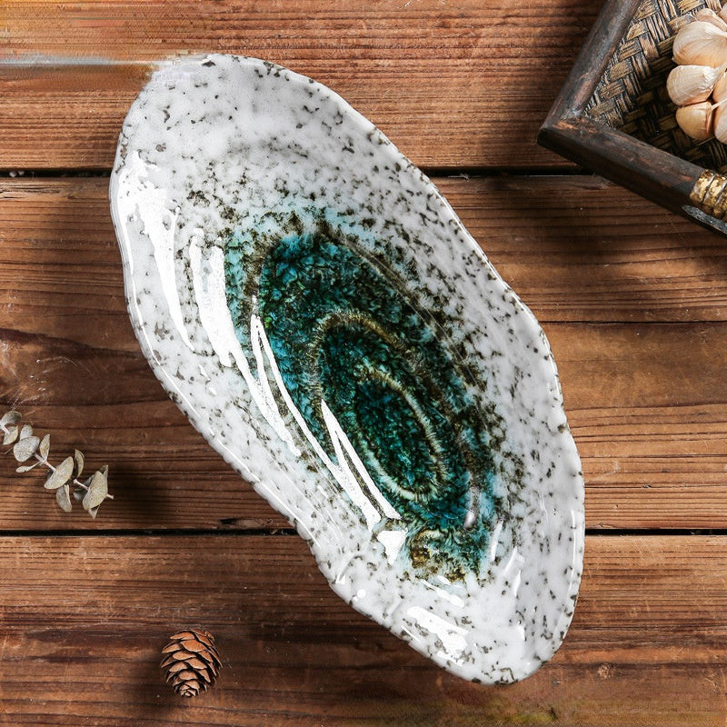 Shell Shaped Ceramic Dinnerware Set For Elegant Tables 25cm NALANI