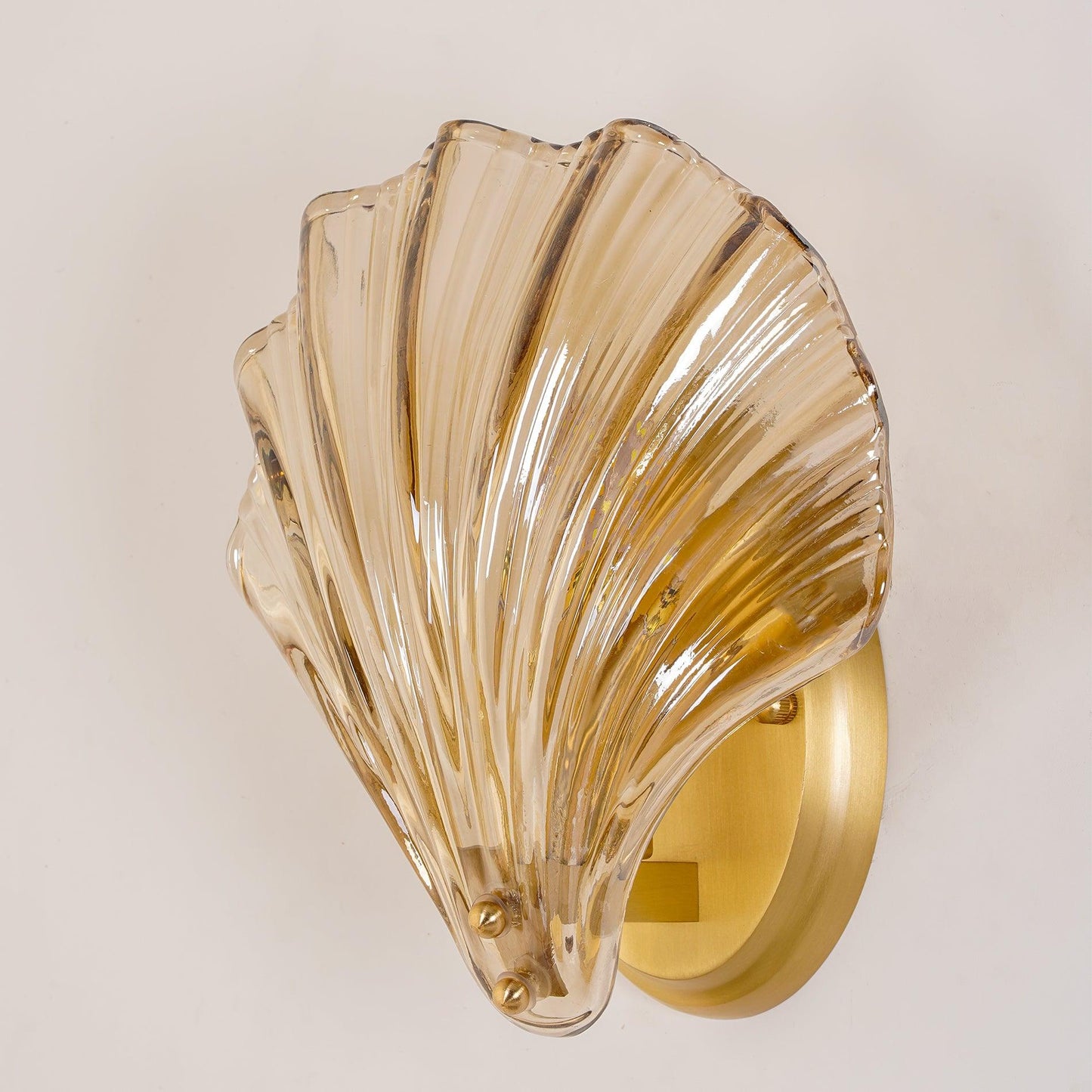 Shell Wall Light With Brass Finish Elegant Accent Lighting NALANI