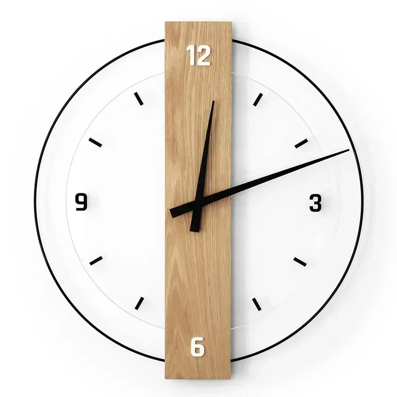 Silent Wall Clock Made of Wood for Natural Serenity Classic NaLani