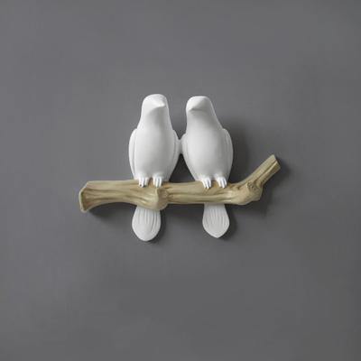Singing Birds Wall Sculpture Coat Rack for Stylish Home Decor S NaLani
