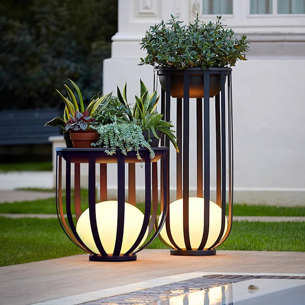 Solar Flower Stand Light - Elegant Solar-Powered Outdoor Lighting, Weatherproof Garden Decor NALANI