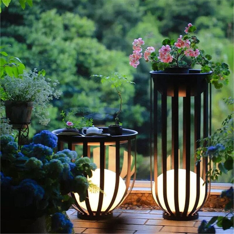 Solar Flower Table Lamp For Elegant Outdoor Garden Lighting NALANI