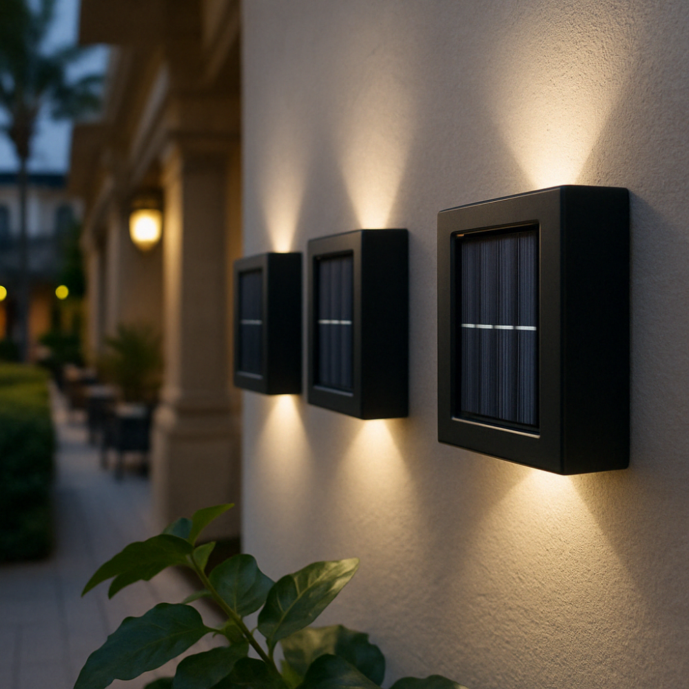 Solar LED Wall Lights for Outdoor Use - Wireless and Weatherproof NaLani