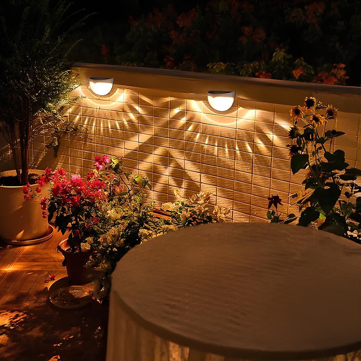 Solar Outdoor Wall Lamp Waterproof for Garden and Patio Lighting White NaLani