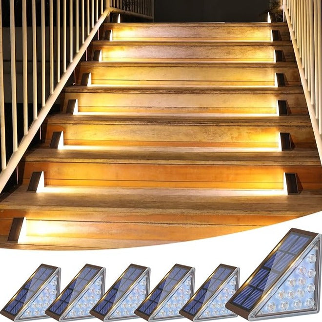 Solar Powered Stair Lights for Safety and Ambiance Outdoors NaLani