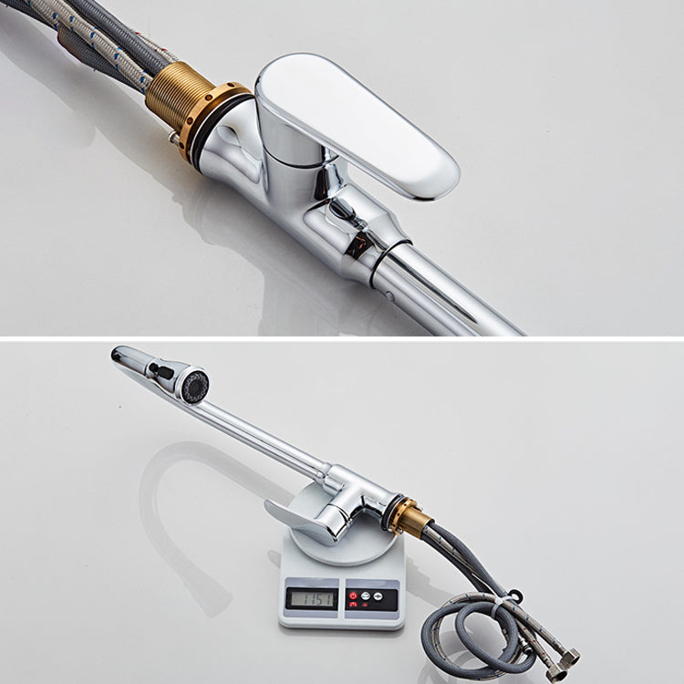 Stainless Steel Bridge Faucet With Pull Down Sprayer NALANI