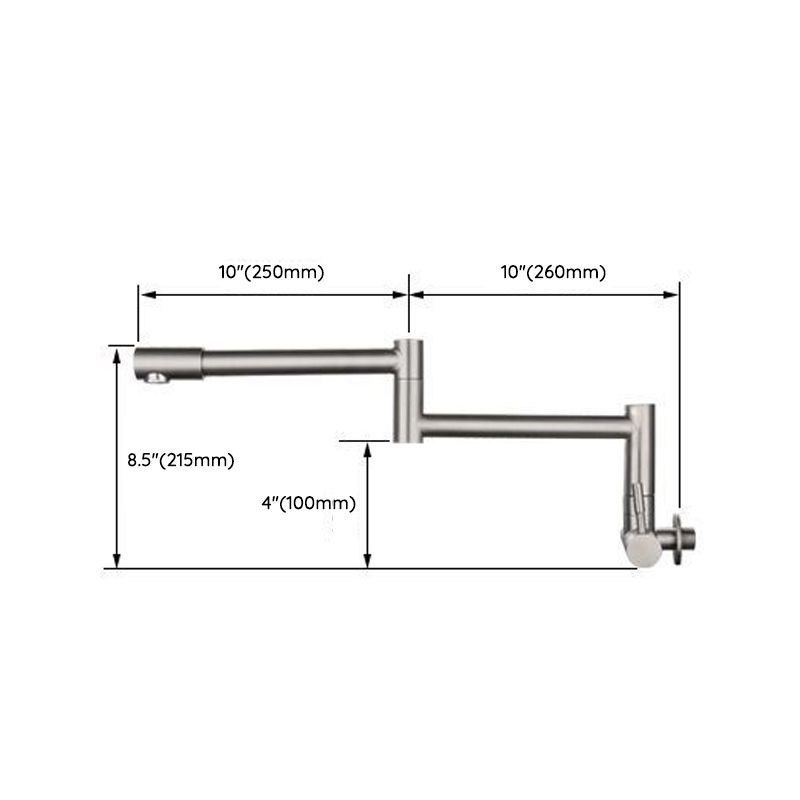 Stainless Steel Pot Filler Faucet Single Handle Wall Mount NALANI
