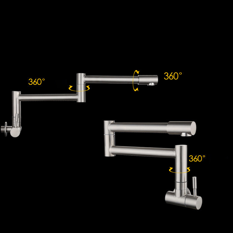 Stainless Steel Pot Filler Faucet Single Handle Wall Mount NALANI