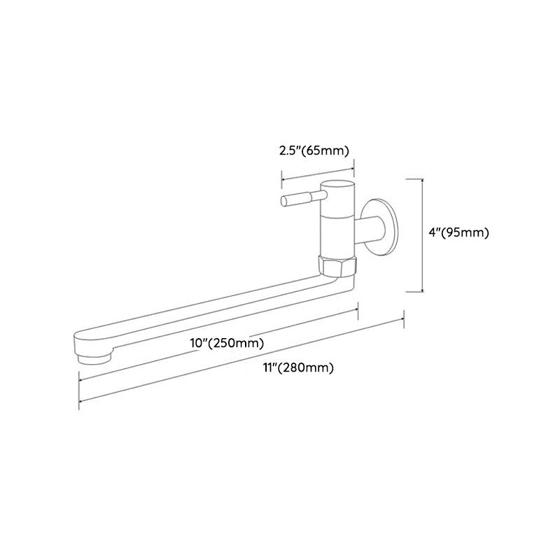 Stainless Steel Pot Filler Faucet With Single Handle Swivel NALANI