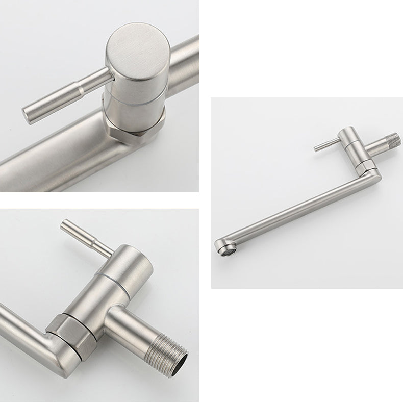 Stainless Steel Pot Filler Faucet With Single Handle Swivel NALANI