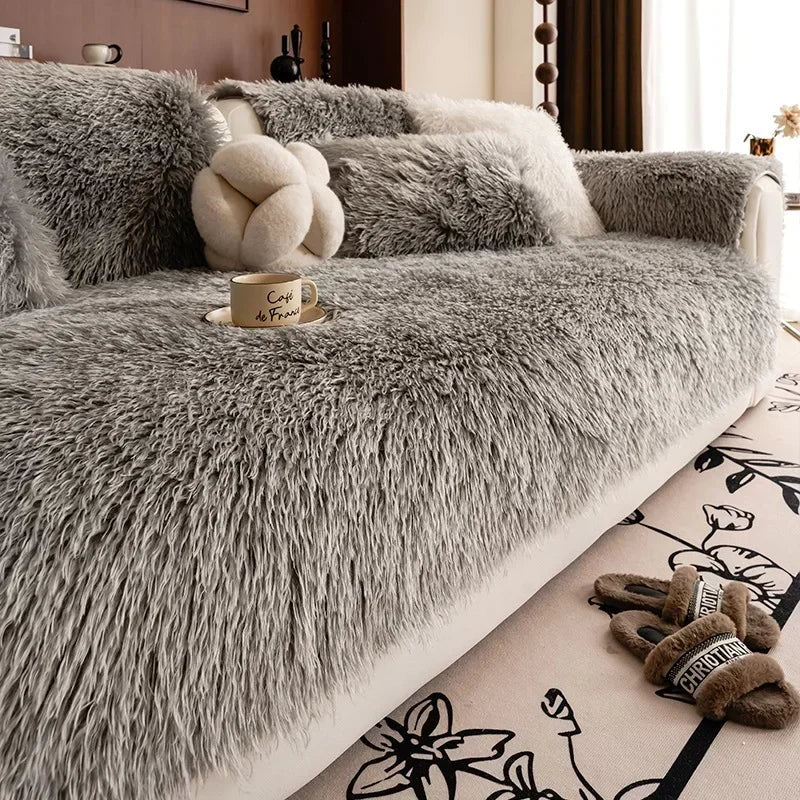 Stretch Sofa Cover Elastic Protector For Any Couch Grijs NALANI