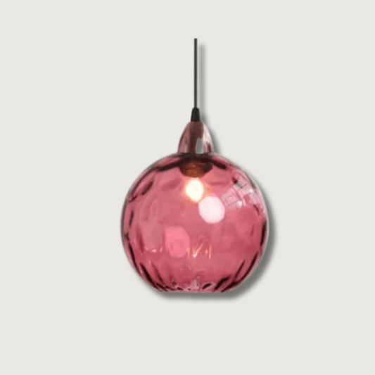 Stylish Glass Hanging Lamp for Elegant Home Lighting Decor Fire Red NaLani