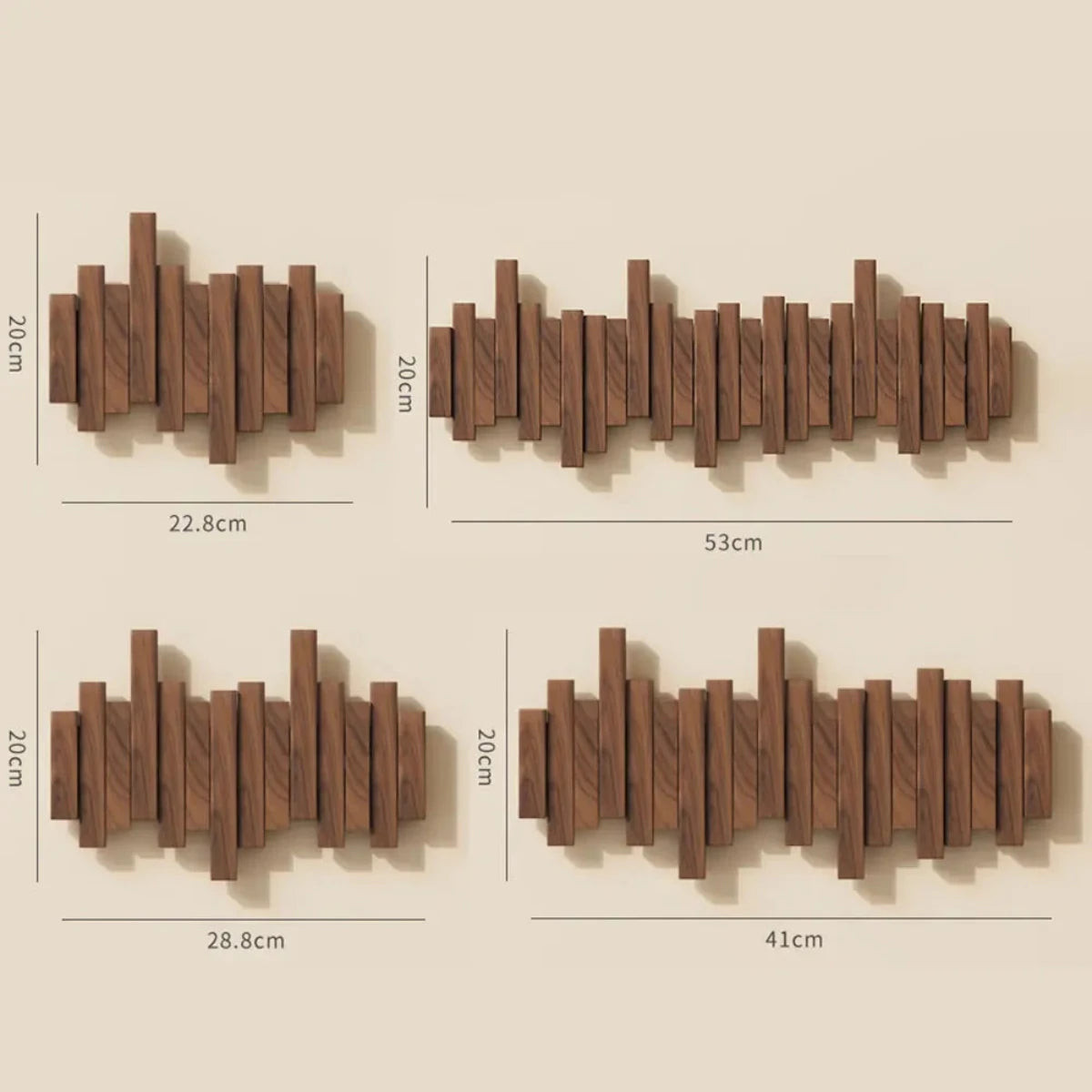Stylish Wooden Coat Rack in Walnut or Beech for Jackets NALANI