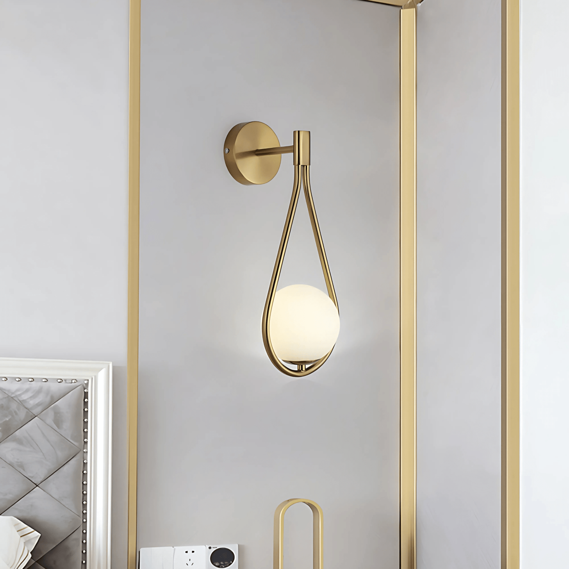 Teardrop Wall Light Fixture Elegant Modern Finishes Set NALANI