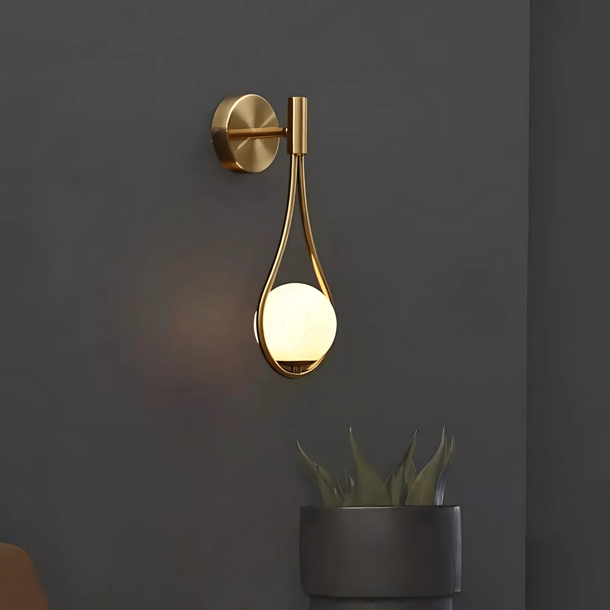 Teardrop Wall Light Fixture Elegant Modern Finishes Set NALANI