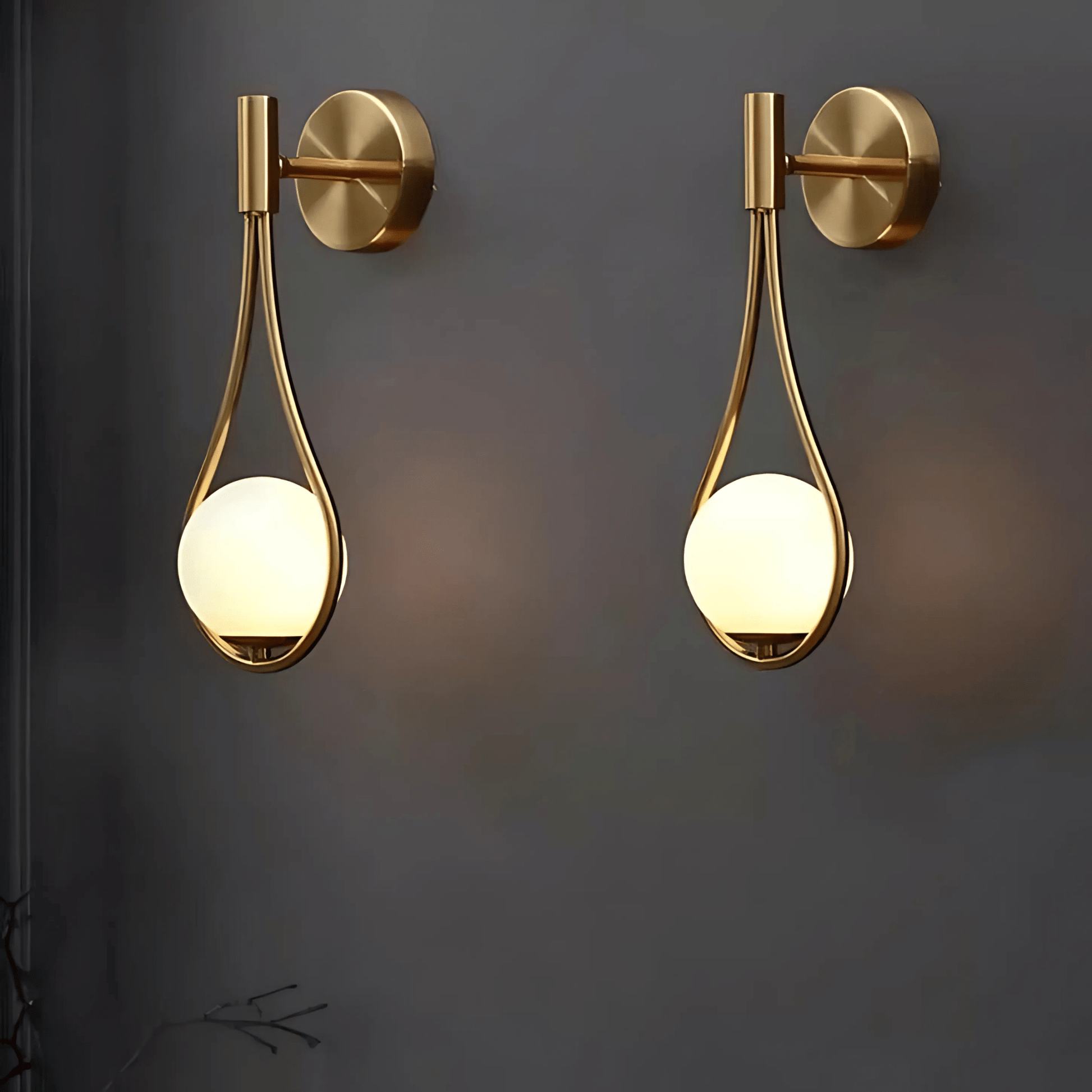 Teardrop Wall Light Fixture Elegant Modern Finishes Set NALANI