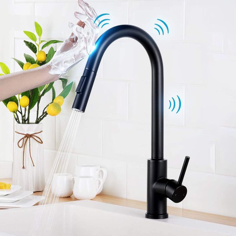 Touch Sensor Kitchen Faucet With Pull Down Sprayer High Arc NALANI