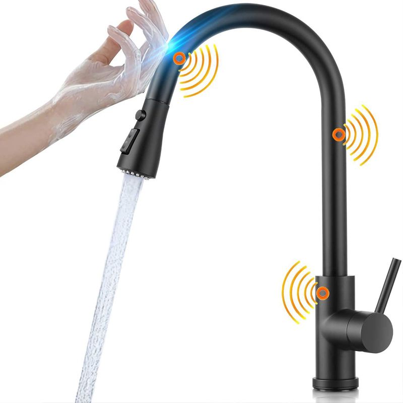 Touch Sensor Kitchen Faucet With Pull Down Sprayer High Arc NALANI
