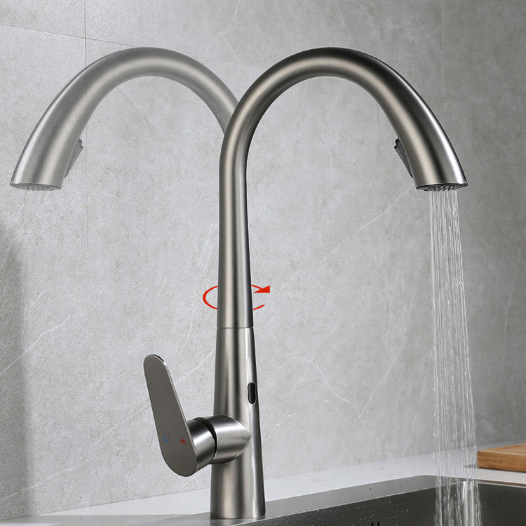Touchless Gooseneck Kitchen Faucet With Pull Down Sprayer NALANI