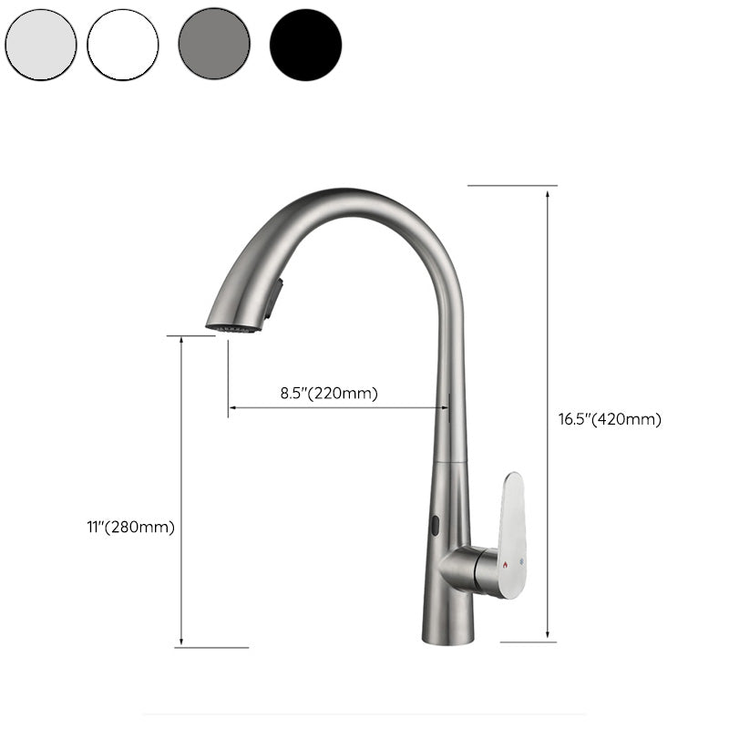 Touchless Gooseneck Kitchen Faucet With Pull Down Sprayer NALANI