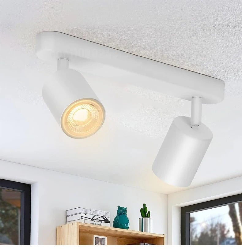Track Adjustable Spotlight for Flexible Lighting Solutions White 2 Heads NALANI