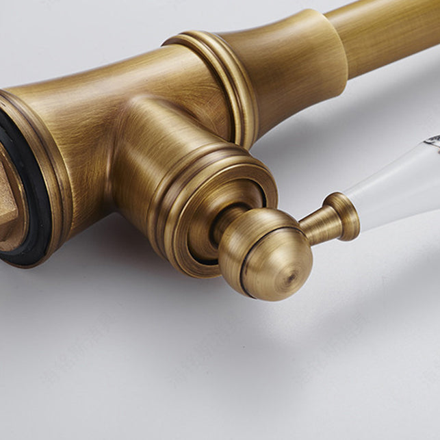 Traditional 1-Hole Gooseneck Kitchen Faucet Spout Swivel NALANI