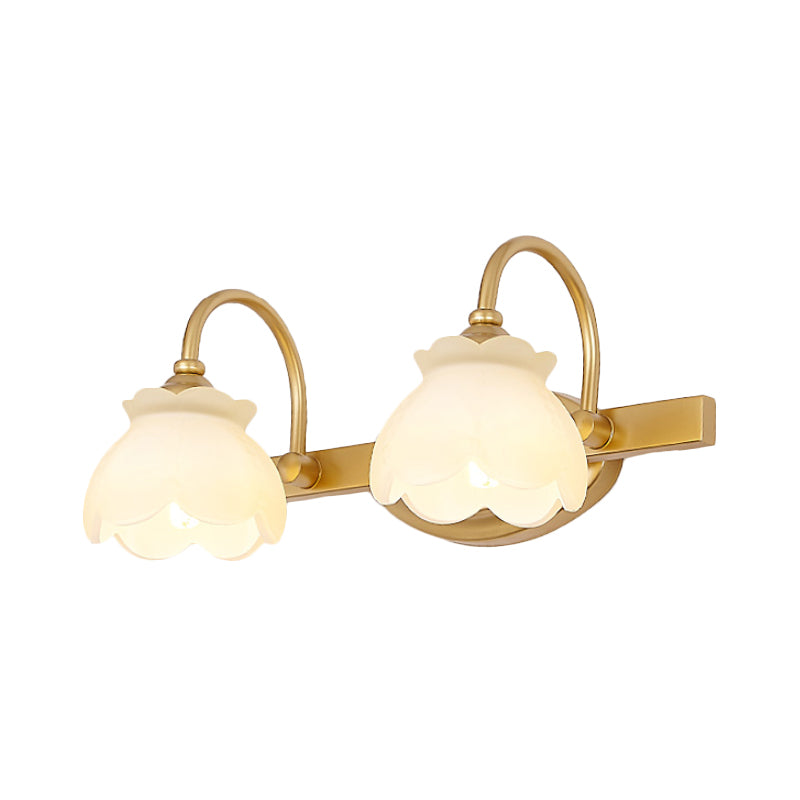 Traditional Brass LED Vanity Light 2 3 4 Heads Wall Mount NALANI