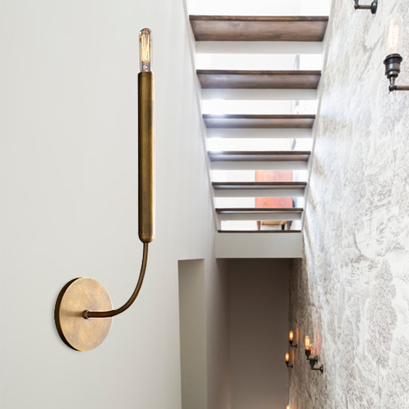 Traditional Metal Wall Lamp Sconce Black Brass Indoor NALANI