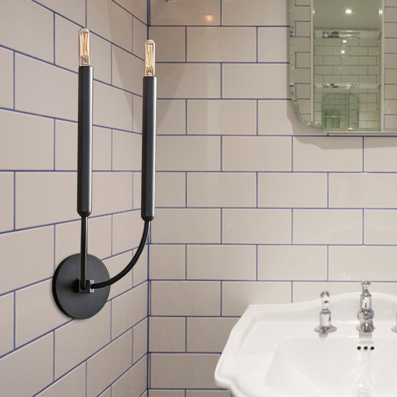 Traditional Metal Wall Lamp Sconce Black Brass Indoor NALANI