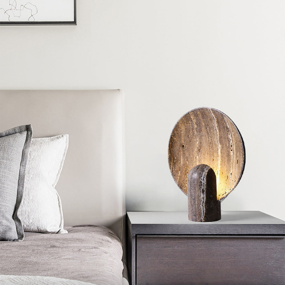 Travertine Stone Lamp for Elegant Home Decor and Ambient Lighting NALANI