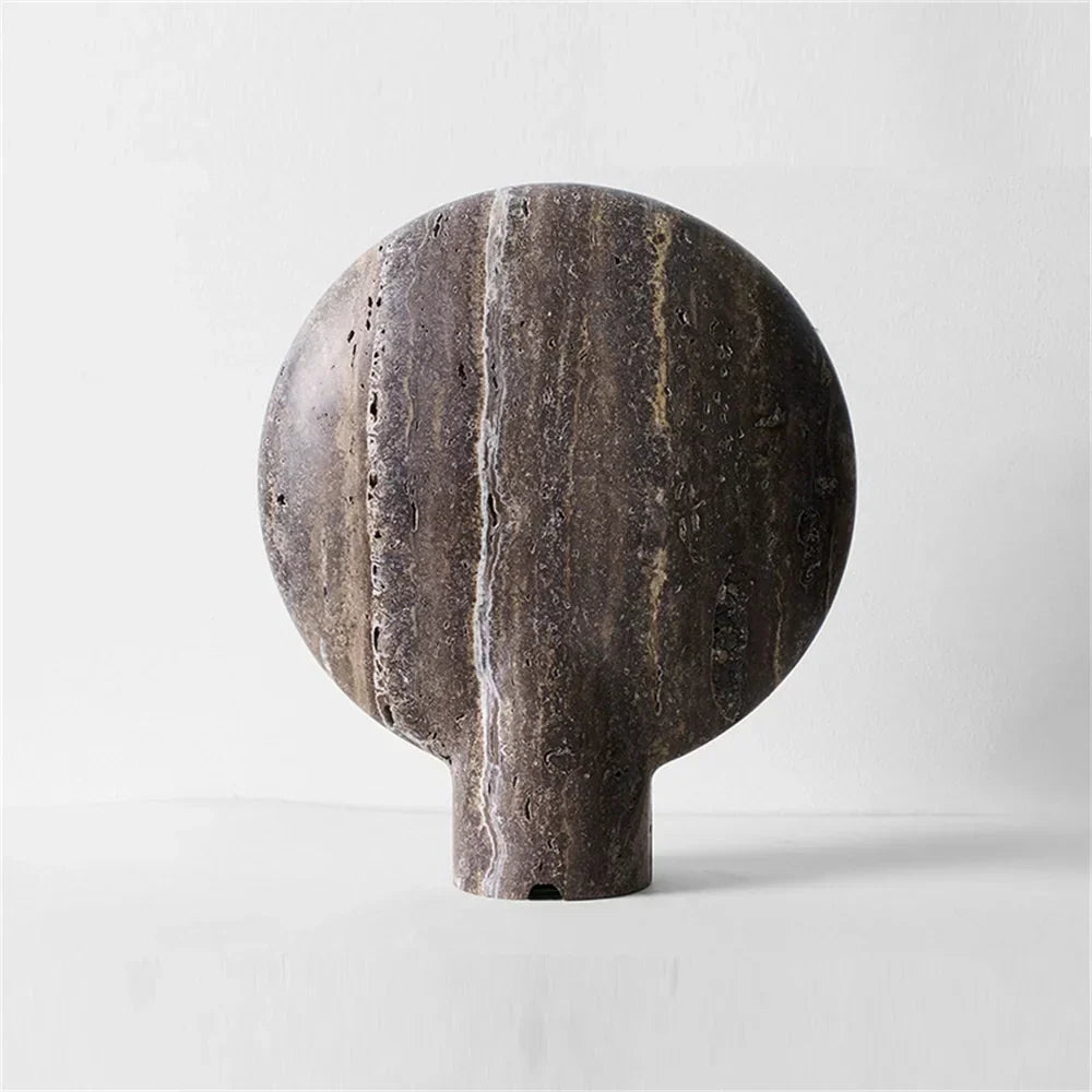 Travertine Stone Lamp for Elegant Home Decor and Ambient Lighting NALANI