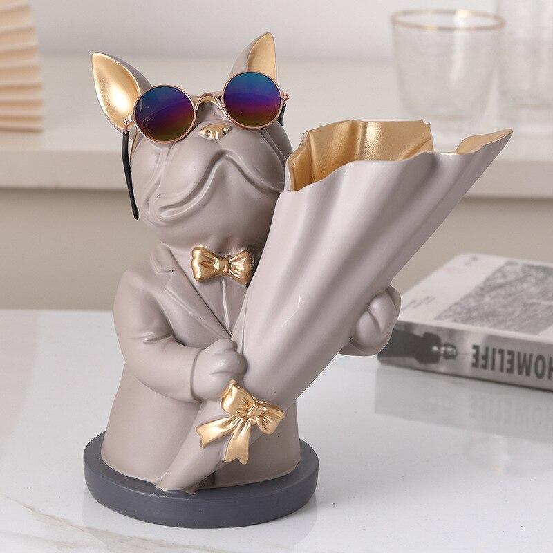 Trendy French Bulldog Vase Perfect for Home Decor and Gifting Mesh NaLani