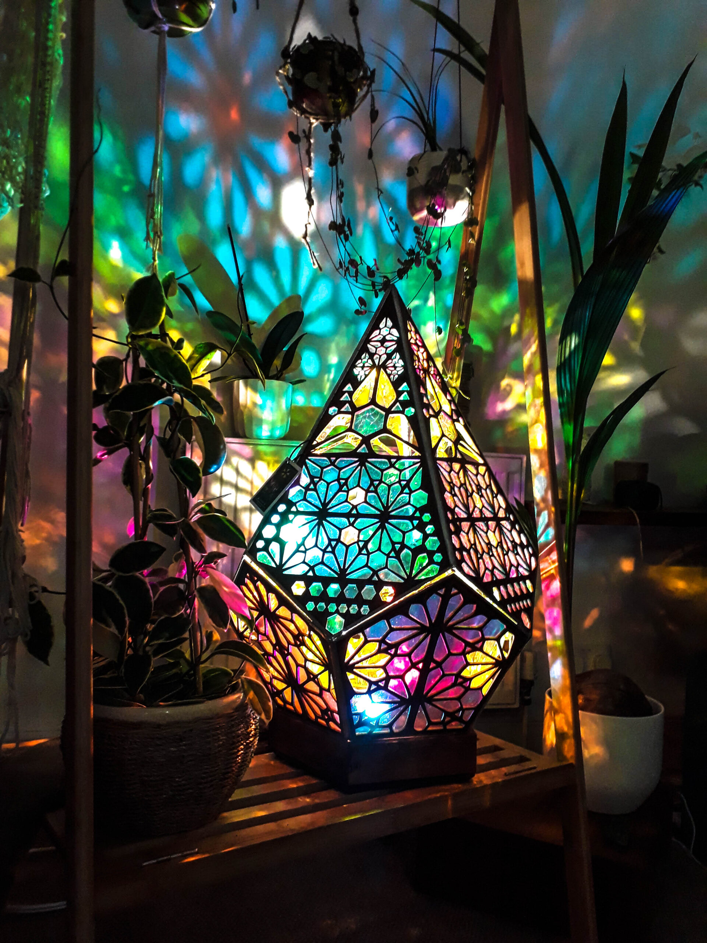 Trendy Glass Block Style LED Table Lamp for Serene Interiors Default NaLani