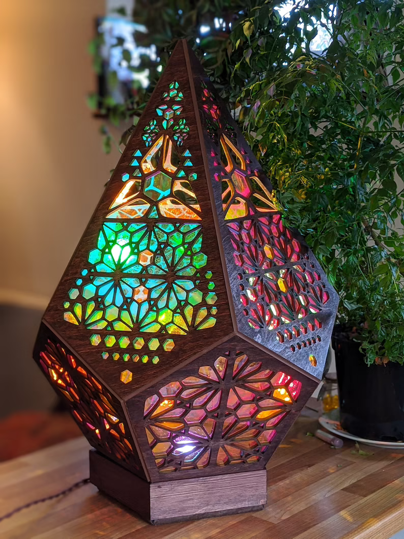 Trendy Glass Block Style LED Table Lamp for Serene Interiors NaLani