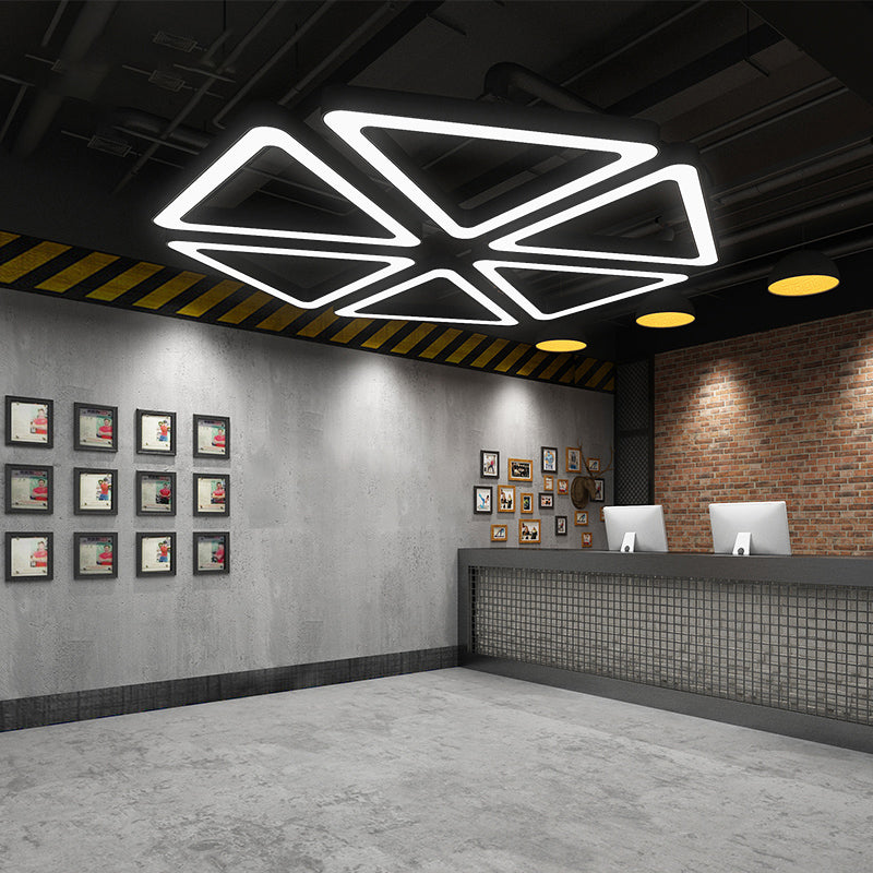 Triangular Black Modern LED Ceiling Light Chandelier NALANI
