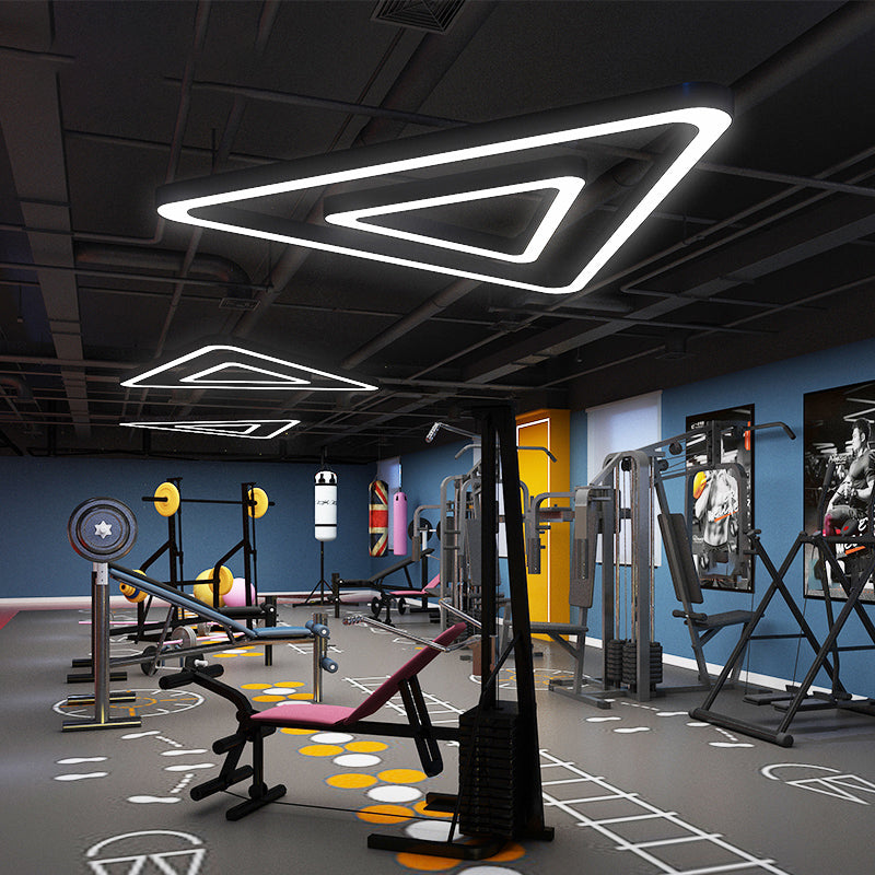 Triangular Black Modern LED Ceiling Light Chandelier NALANI