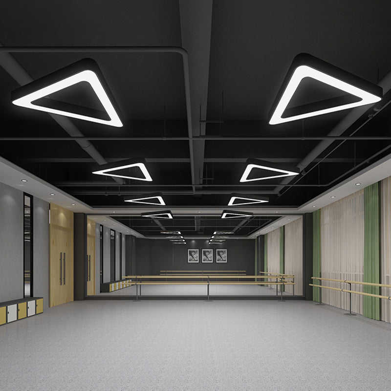 Triangular Black Modern LED Ceiling Light Chandelier Black NALANI
