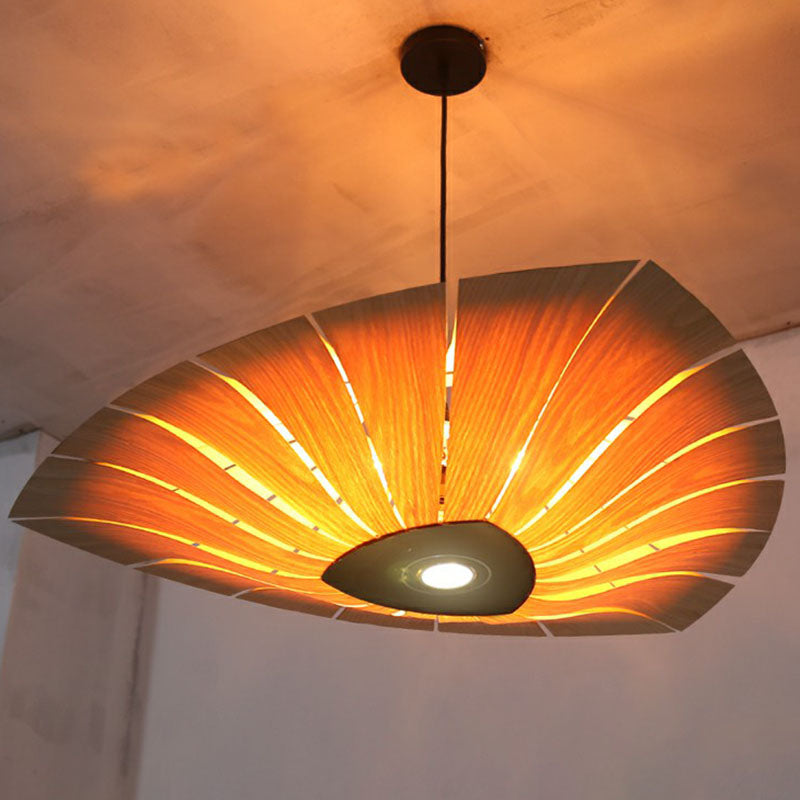 Triangular Wood Pendant Chandelier for Dining Room Lighting NALANI