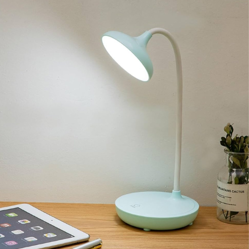 USB Desk Lamp With Charging Port And Adjustable Brightness Blue NALANI