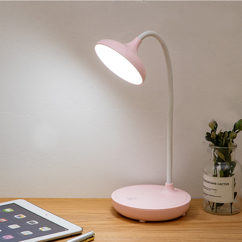 USB Desk Lamp With Charging Port And Adjustable Brightness Pink NALANI