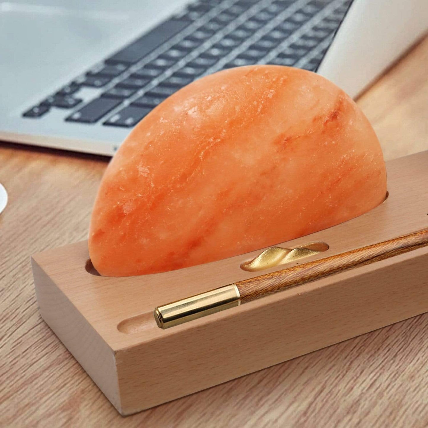 Unique Himalayan Salt Air Purifier Lamp Modern Design NALANI